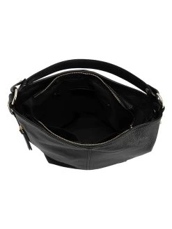 Leder-Schultertasche "Carrara" In Schwarz - (B)36 X (H)28 X (T)12 Cm -Damenmodegeschäft lucca baldi leder schultertasche carrara in schwarz b 36 x h 28 x t 12 cm 4