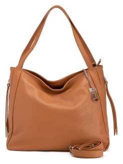 Leder-Schultertasche "Fiesole" In Cognac - (B)34 X (H)29 X (T)15 Cm