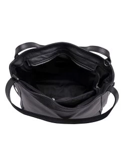 Leder-Schultertasche "Fiesole" In Schwarz - (B)34 X (H)29 X (T)15 Cm -Damenmodegeschäft lucca baldi leder schultertasche fiesole in schwarz b 34 x h 29 x t 15 cm 2