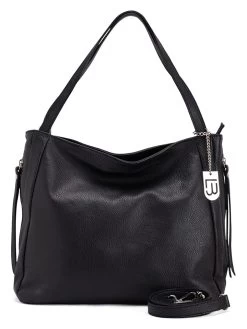 Leder-Schultertasche "Fiesole" In Schwarz - (B)34 X (H)29 X (T)15 Cm