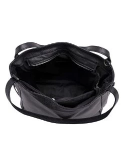 Leder-Schultertasche "Fiesole" In Schwarz - (B)34 X (H)29 X (T)15 Cm -Damenmodegeschäft lucca baldi leder schultertasche fiesole in schwarz b 34 x h 29 x t 15 cm 4