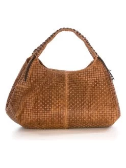 Leder-Shopper In Camel - (B)41 X (H)34 X (T)30 Cm