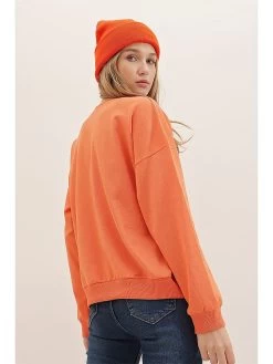 Sweatshirt In Orange -Damenmodegeschäft lycalia sweatshirt in orange 5