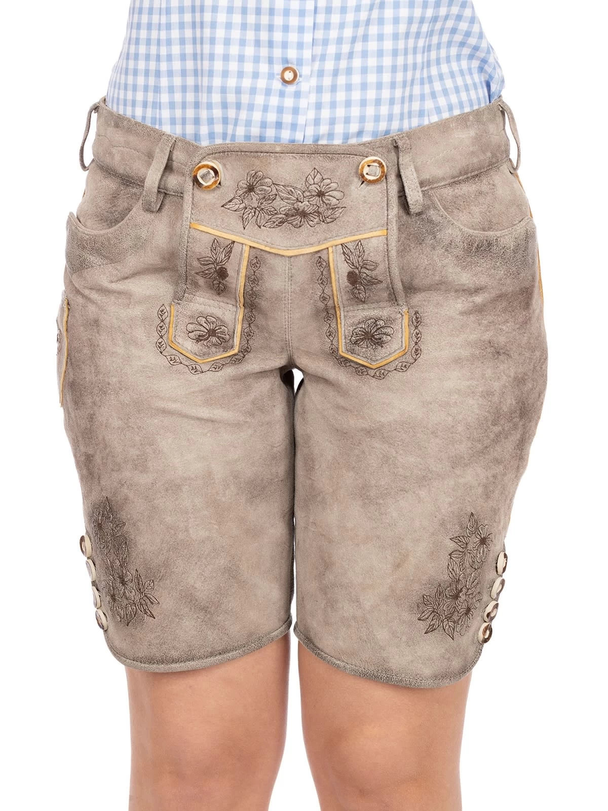 Lederhose Bermuda JASINTA P Antik Marmor 2 Lederhose Bermuda JASINTA P Antik Marmor – Bild 2