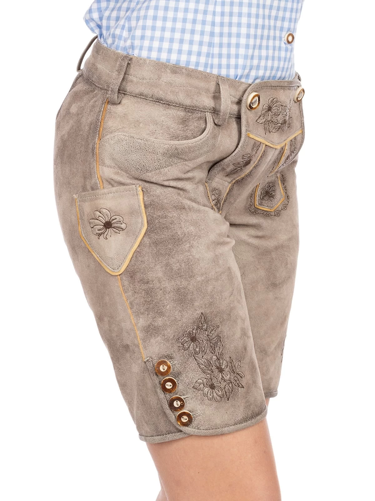 Lederhose Bermuda JASINTA P Antik Marmor 3 Lederhose Bermuda JASINTA P Antik Marmor – Bild 3