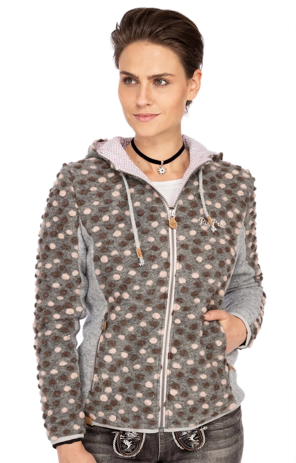 Jacke BICHL Rosa Grau 1 Jacke BICHL Rosa Grau