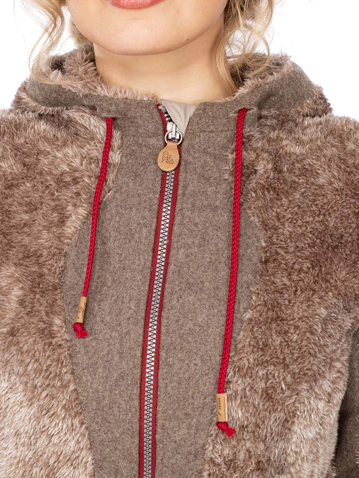 Jacke GAUTING Beige Rot 2 Jacke GAUTING Beige Rot – Bild 2