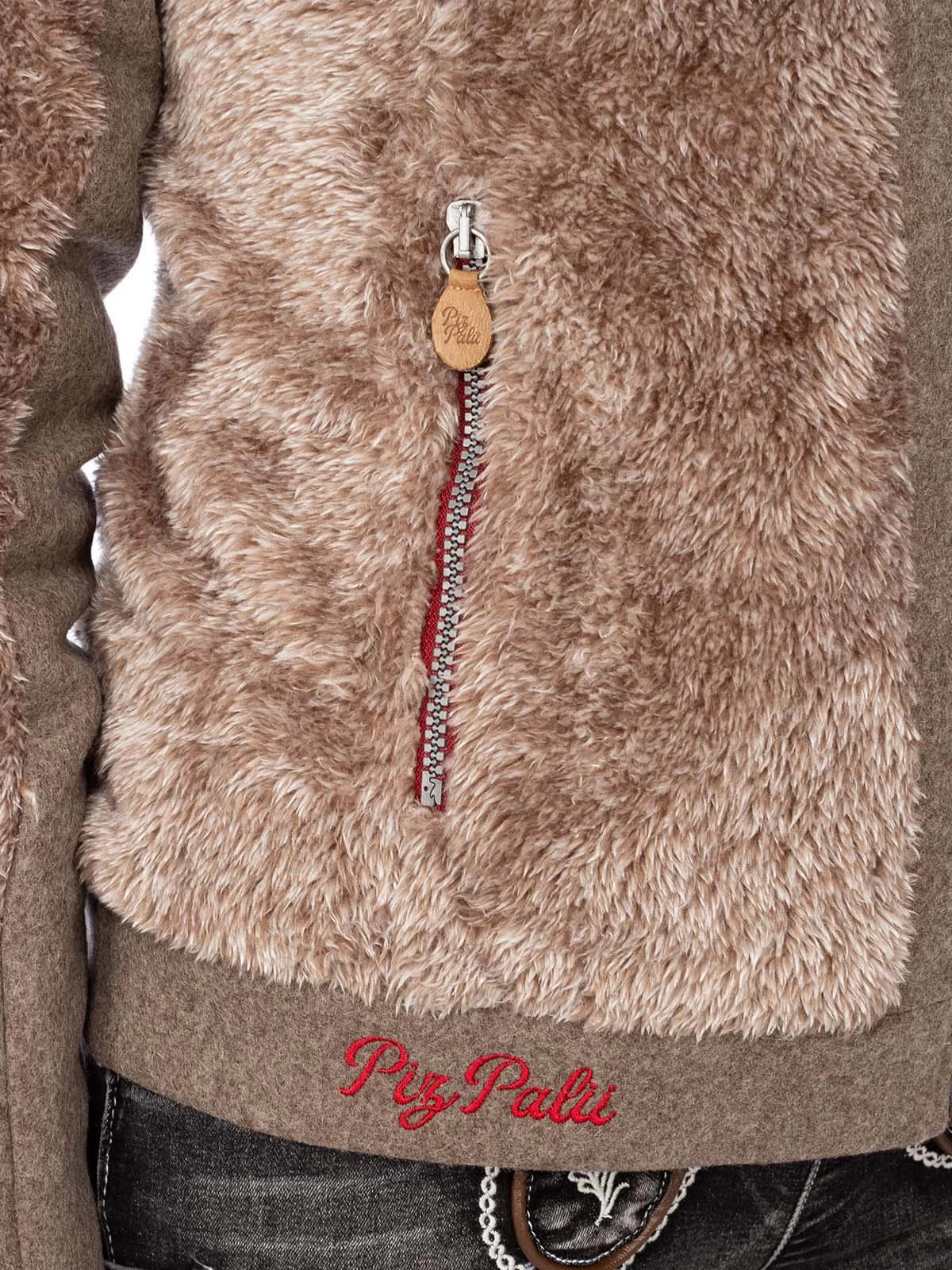 Jacke GAUTING Beige Rot 3 Jacke GAUTING Beige Rot – Bild 3