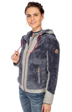 Jacke GAUTING Blau Grau -Damenmodegeschäft marjo jacke gauting blau grau 2
