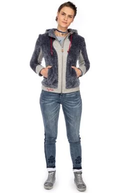 Jacke GAUTING Blau Grau -Damenmodegeschäft marjo jacke gauting blau grau 4