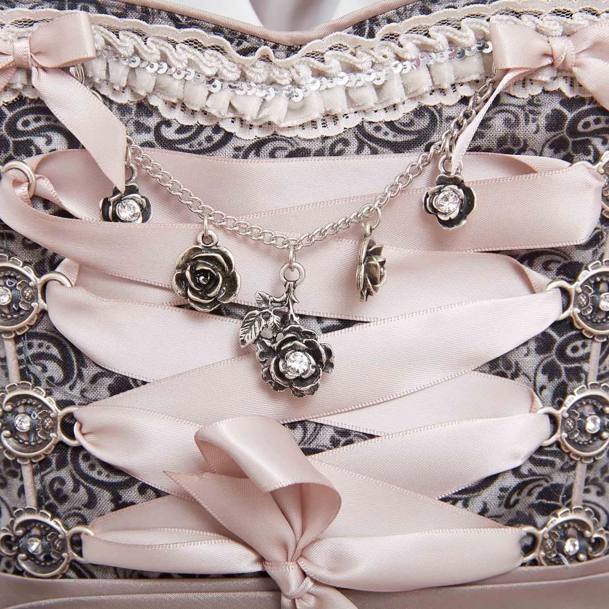 Midi Dirndl In Grau 4 Midi Dirndl In Grau – Bild 4