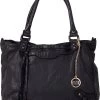 Leder-Schultertasche "Comasina" In Schwarz - (B)35 X (H)30 X (T)9 Cm