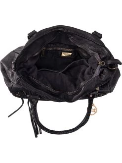 Leder-Schultertasche "Comasina" In Schwarz - (B)35 X (H)30 X (T)9 Cm 8 Leder-Schultertasche "Comasina" In Schwarz - (B)35 X (H)30 X (T)9 Cm -Damenmodegeschäft mia tomazzi leder schultertasche comasina in schwarz b 35 x h 30 x t 9 cm 3