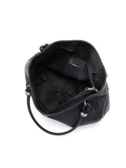 Leder-Schultertasche "Merula" In Schwarz - (B)32 X (H)28 X (T)14 Cm -Damenmodegeschäft mia tomazzi leder schultertasche merula in schwarz b 32 x h 28 x t 14 cm 3
