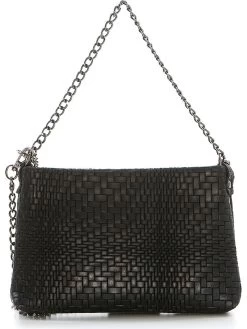 Leder-Umhängetasche "Lunigiana" In Schwarz - (B)26 X (H)16 X (T)4 Cm -Damenmodegeschäft mia tomazzi leder umhangetasche lunigiana in schwarz b 26 x h 16 x t 4 cm 2