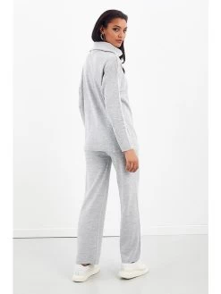 2tlg. Outfit In Grau -Damenmodegeschäft milan kiss 2tlg outfit in grau 2