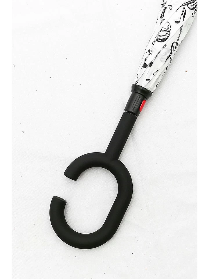 Regenschirm In Weiß/ Schwarz - Ø 100 Cm 3 Regenschirm In Weiß/ Schwarz - Ø 100 Cm – Bild 3