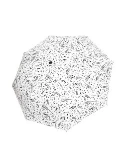 Regenschirm In Weiß/ Schwarz - Ø 100 Cm