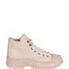 Leder-Sneakers In Beige