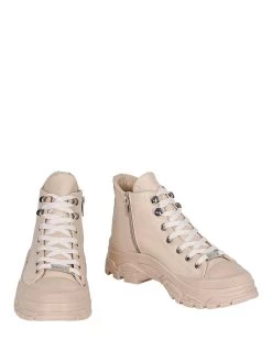 Leder-Sneakers In Beige 7 Leder-Sneakers In Beige -Damenmodegeschäft noosy leder sneakers in beige 2