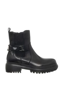 Patrizia Pepe Leder-Boots In Schwarz