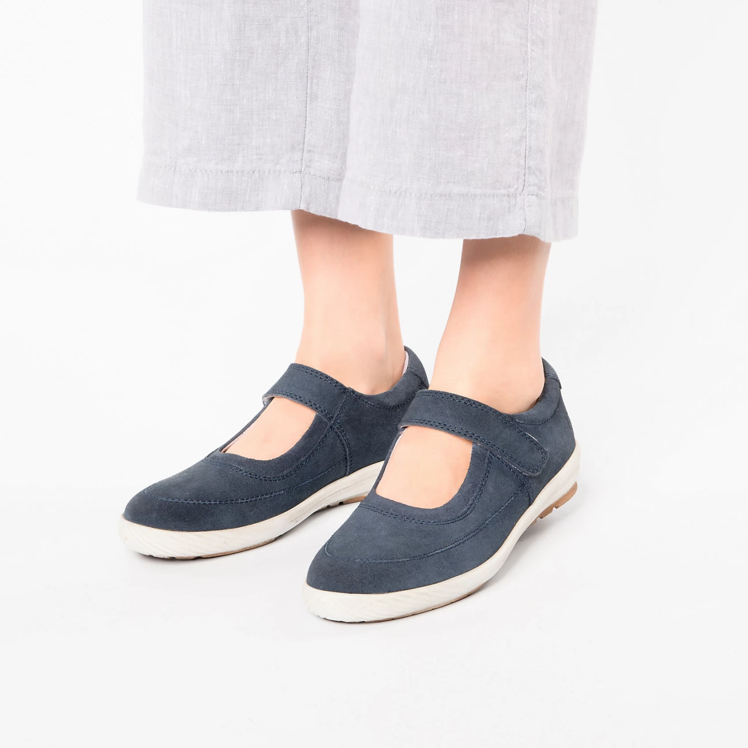 Mary Jane Leder Velours Komfort-Ballerinas 2 Mary Jane Leder Velours Komfort-Ballerinas – Bild 2