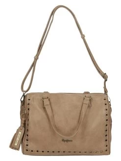 Pepe Jeans Henkeltasche In Beige - (B)34 X (H)23 X (T)17 Cm