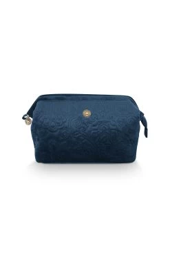 Pip Studio Kosmetiktasche "Velvet Quiltey Days" In Blau - (L) 26 X (B) 18 X (H) 12cm