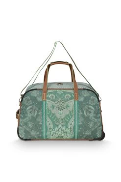 Pip Studio Reisetasche Mit 2 Rädern "Kyoto Festivall" In Grün - (L) 55 X (B) 34 X (H) 27 Cm 8 Pip Studio Reisetasche Mit 2 Rädern "Kyoto Festivall" In Grün - (L) 55 X (B) 34 X (H) 27 Cm -Damenmodegeschäft pip studio reisetasche mit 2 radern kyoto festivall in grun l 55 x b 34 x h 27 cm 2