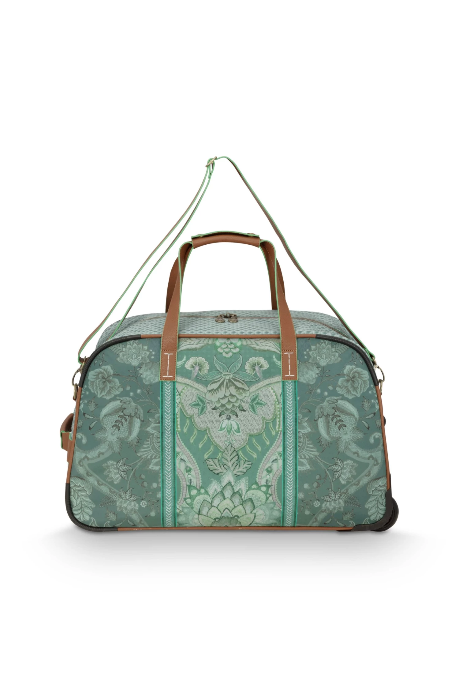 Pip Studio Reisetasche Mit 2 Rädern "Kyoto Festivall" In Grün - (L) 55 X (B) 34 X (H) 27 Cm 3 Pip Studio Reisetasche Mit 2 Rädern "Kyoto Festivall" In Grün - (L) 55 X (B) 34 X (H) 27 Cm – Bild 3