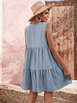 Kleid In Hellblau 11 Kleid In Hellblau -Damenmodegeschäft pretty summer kleid in hellblau 5