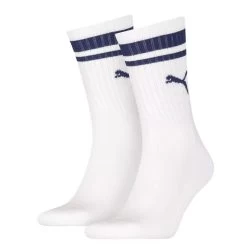 Puma Freizeit Socken Crew Heritage Stripe Socks 2-PACK White