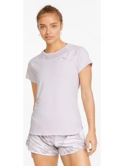 Puma Laufshirt "Run Cloudspun" In Weiß/ Lila -Damenmodegeschäft puma laufshirt run cloudspun in weiss lila 2