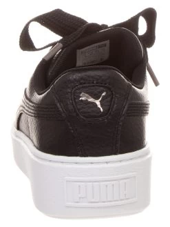 Puma Leder-Sneakers "Platform Kiss Lea" In Schwarz -Damenmodegeschäft puma leder sneakers platform kiss lea in schwarz 2