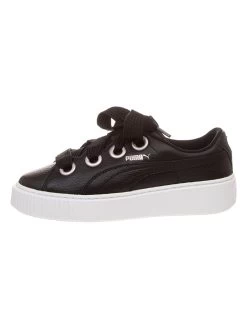 Puma Leder-Sneakers "Platform Kiss Lea" In Schwarz