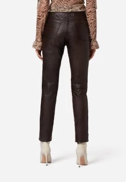 Lederhose 9809 In Braun -Damenmodegeschäft ricano lederhose 9809 in braun 2
