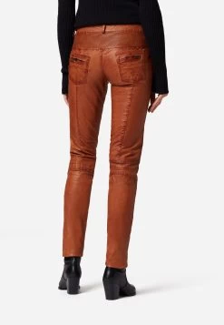 Lederhose Donna In Cognac Braun -Damenmodegeschäft ricano lederhose donna in cognac braun 2