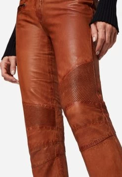 Lederhose Donna In Cognac Braun -Damenmodegeschäft ricano lederhose donna in cognac braun 3