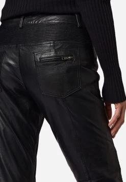 Lederhose Donna In Schwarz -Damenmodegeschäft ricano lederhose donna in schwarz 3