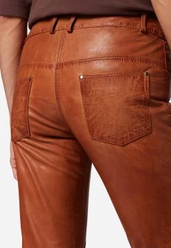Lederhose Dorin In Cognac Braun -Damenmodegeschäft ricano lederhose dorin in cognac braun 3