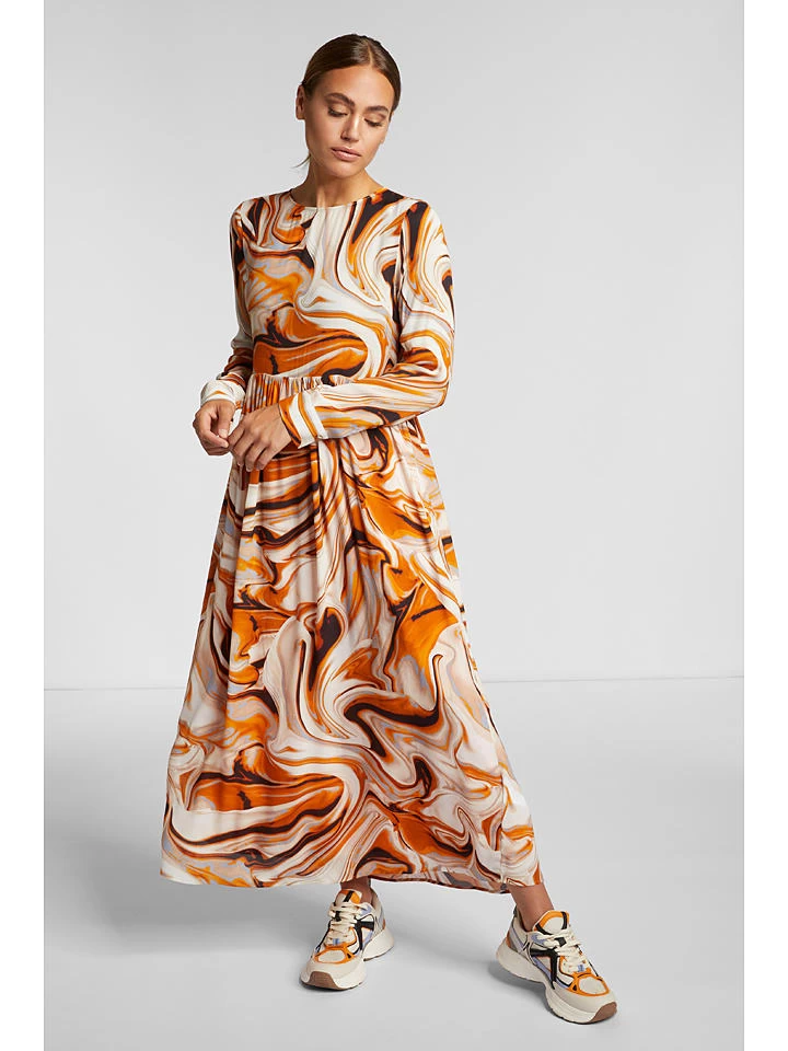 Rich&royal Kleid In Orange/ Weiß 2 Rich&royal Kleid In Orange/ Weiß – Bild 2