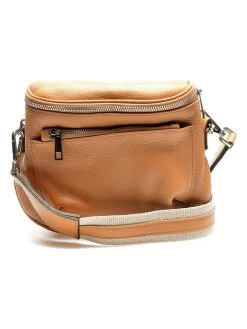 Leder-Umhängetasche In Apricot