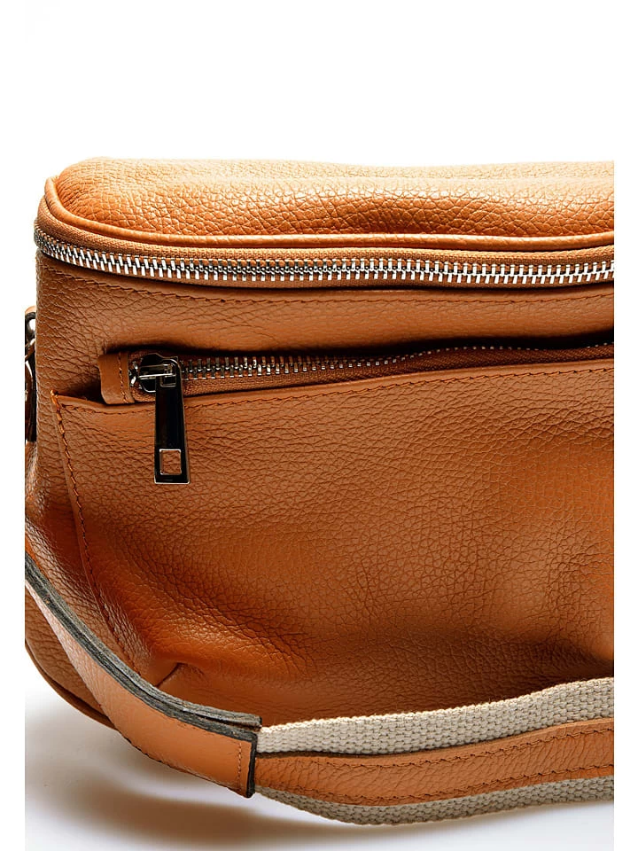 Leder-Umhängetasche In Apricot 4 Leder-Umhängetasche In Apricot – Bild 4