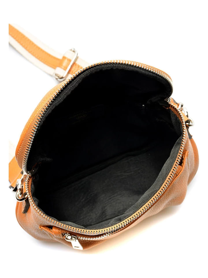 Leder-Umhängetasche In Apricot 5 Leder-Umhängetasche In Apricot – Bild 5