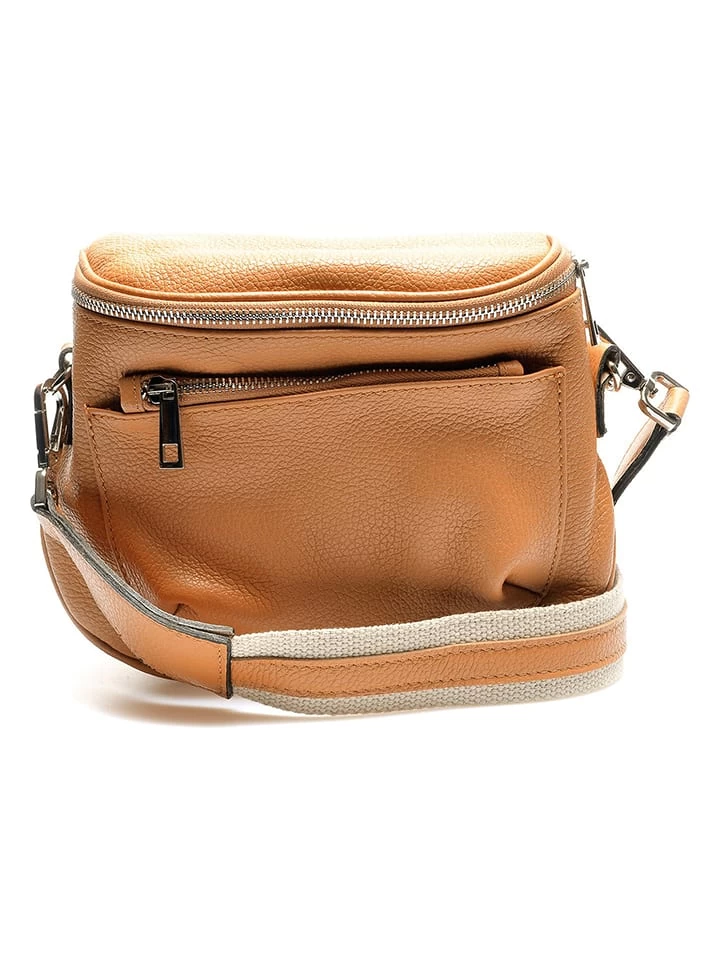 Leder-Umhängetasche In Apricot 1 Leder-Umhängetasche In Apricot