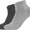S.Oliver Unisex-Kurzsocken 2 Paar In Grau/hellgrau