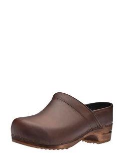 Sanita Leder-Clogs "Julie" In Braun