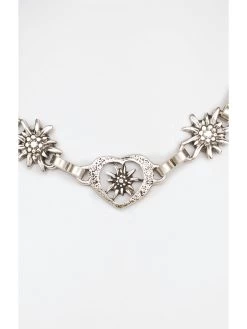 Kordelkette K7002 Herz Und Edelweiss Beige