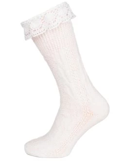 Socke CS530 Mit Spitze Weiss -Damenmodegeschäft schuhmacher socke cs530 mit spitze weiss 2