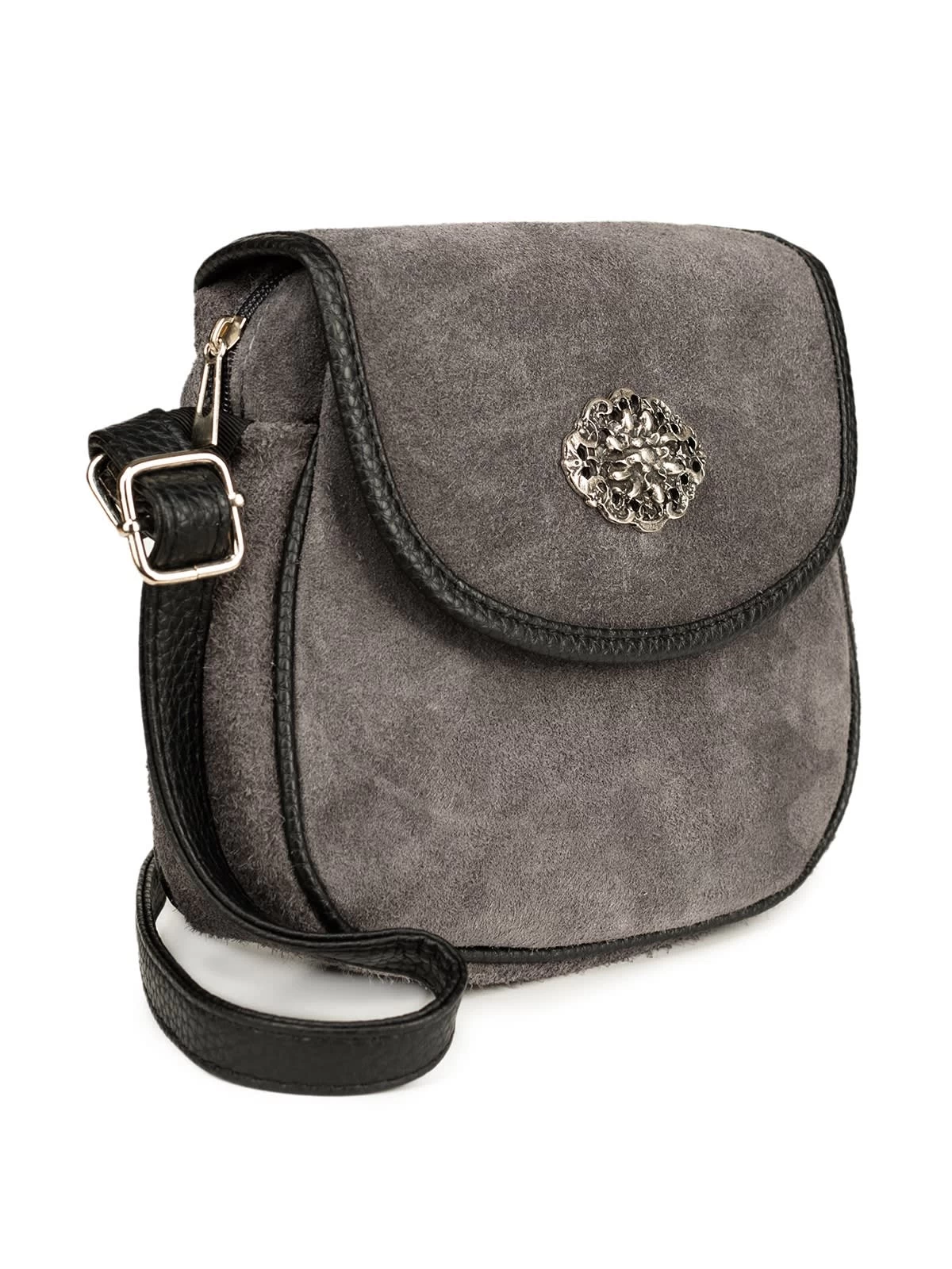 Trachtentasche TA3000 Veloursleder, Grau 2 Trachtentasche TA3000 Veloursleder, Grau – Bild 2